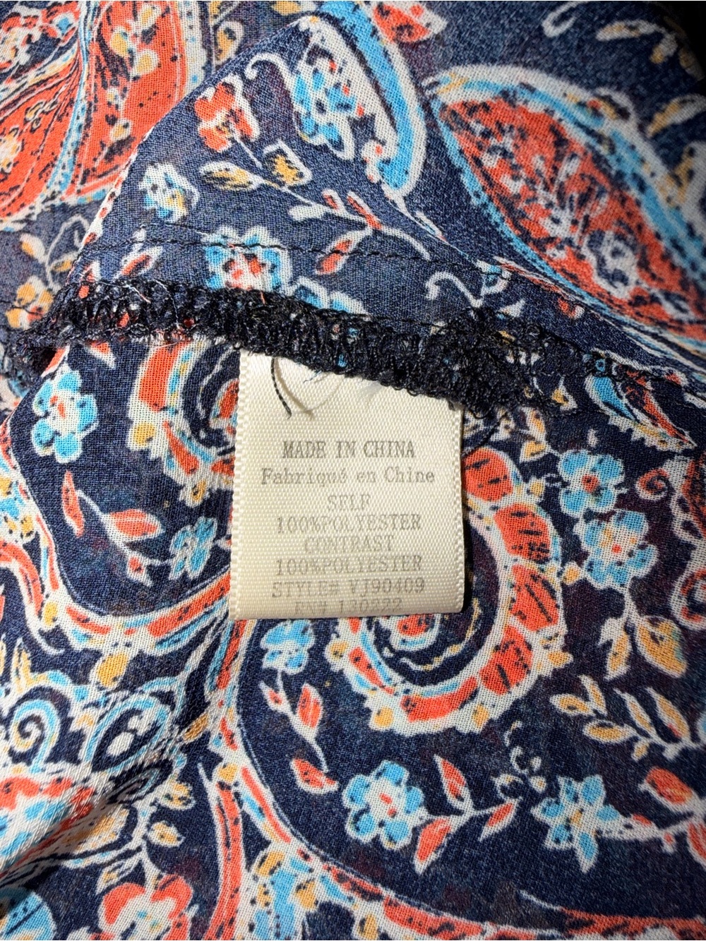 Very J Floral Paisley Open Front Kimono Cover Up Size Medium - Picture 8 of 9